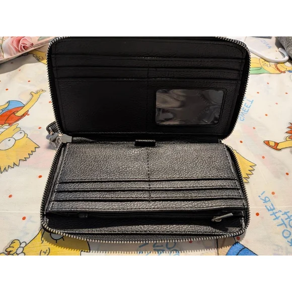 Women's Steve Madden Black Faux Leather Wristlet One Size - Picture 10 of 10